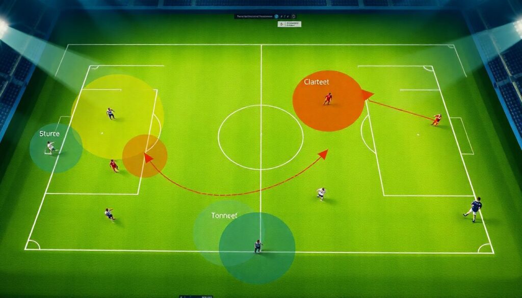 Как правильно распределять зоны на поле в атаке - иллюстрация