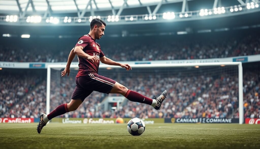 Голевые конвейеры: длинные передачи и завершение - иллюстрация