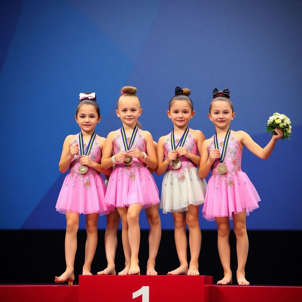 Фото победительниц чемпионата России по художественной гимнастике Алины Кабаевой