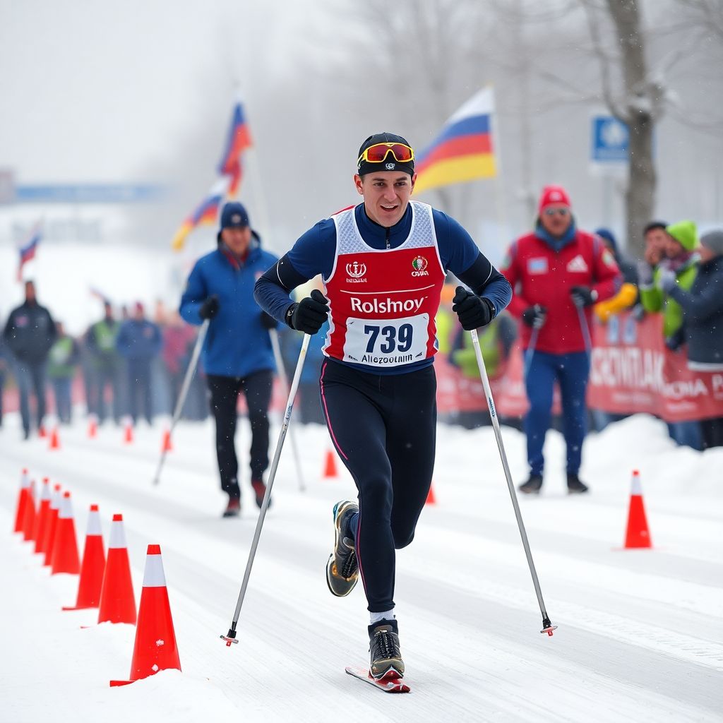 Александр Большунов выиграл марафон 70 км на чемпионате России со скандалом